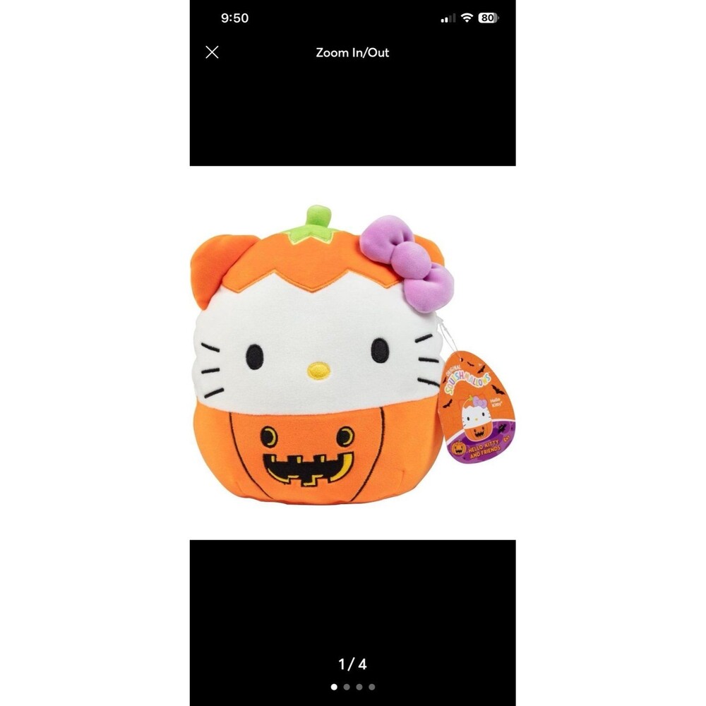 brand new hello kitty and friends 8 inch squishmallows Halloween pumpkin